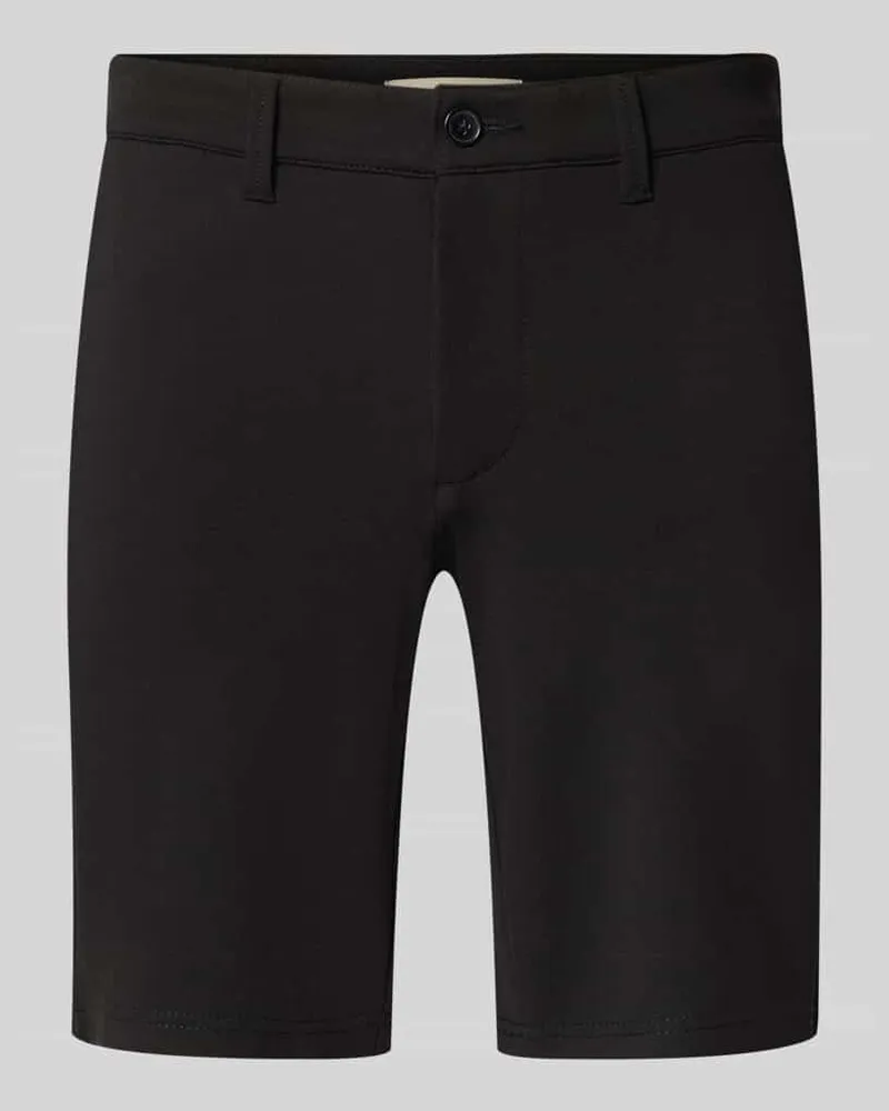 Only & Sons Regular Fit Bermudas aus Viskose-Mix Modell 'MARK Black