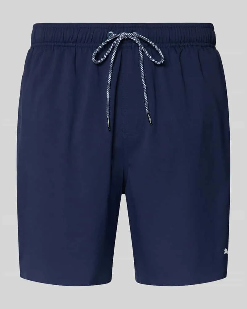 Puma Badeshorts mit Seitentaschen und Reißverschlusstasche hinten Marine