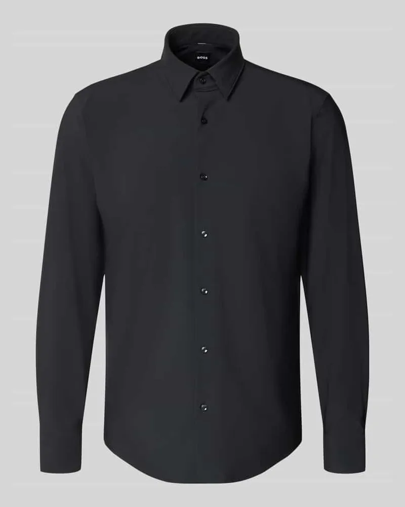 HUGO BOSS Regular Fit Businesshemd mit Kentkragen Modell 'JOE Black