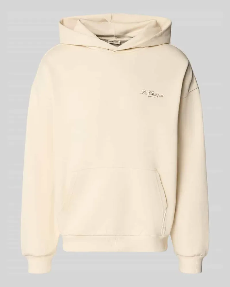 Only & Sons Relaxed Fit Hoodie aus reiner Baumwolle Modell 'SLES Offwhite