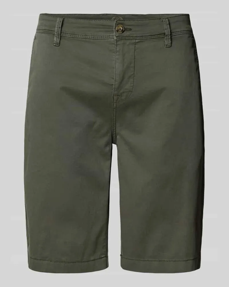 Lerros Regular Fit Bermudas mit Gesäßtaschen Oliv