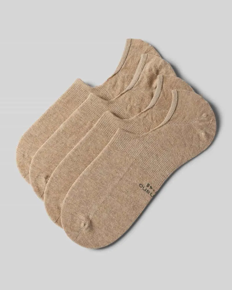 Camano Füßlinge im unifarbenen Design im 2er-Pack 