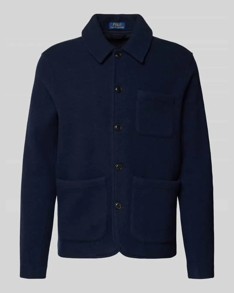 Ralph Lauren Strickjacke aus Woll-Mix Marine