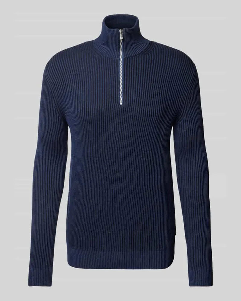 Jack & Jones Strickpullover mit Troyer-Kragen Modell 'RBLALIAM 