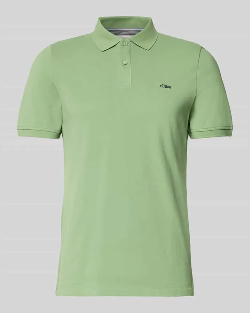 S.Oliver Regular Fit Poloshirt aus reiner Baumwolle Gruen
