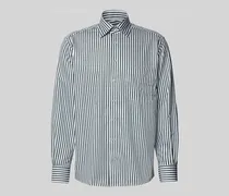 Regular Fit Freizeithemd aus reiner Baumwolle mit Kentkragen