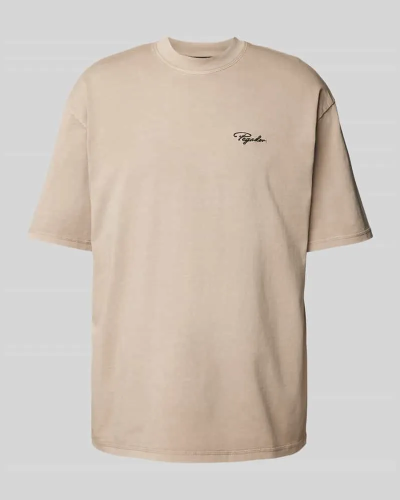 PEGADOR Oversized T-Shirt mit Label-Stitching Modell 'SIGNAR 