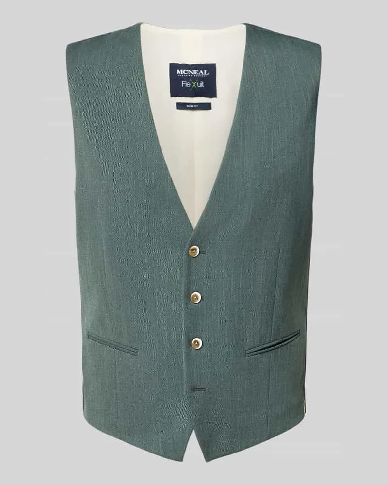McNeal Slim Fit Weste mit Kleinstruktur 