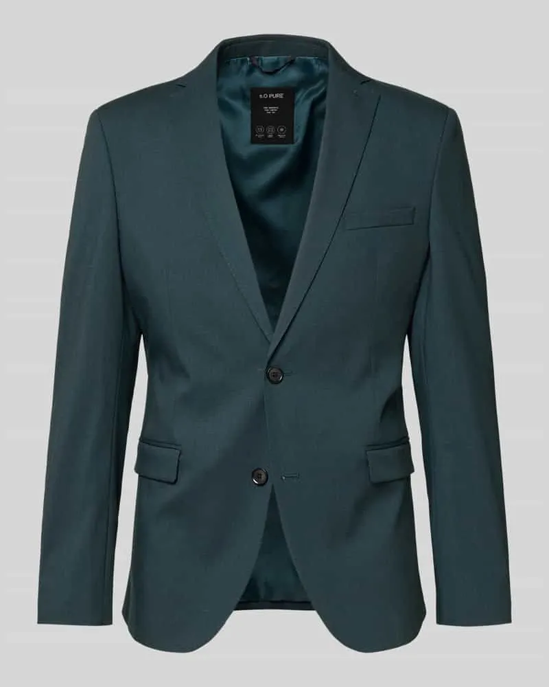 S.Oliver Slim Fit Anzugsakko mit Viskose-Anteil Dunkelgruen