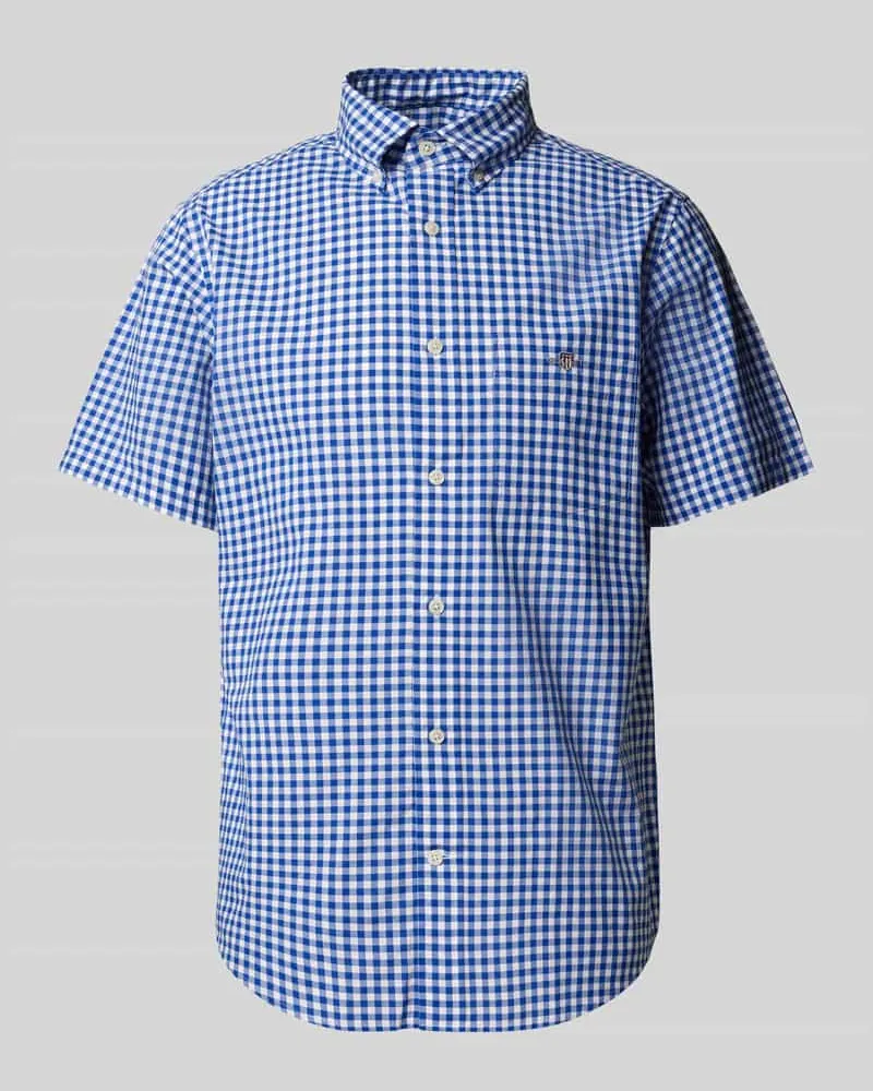 Gant Freizeithemd mit Knopfleiste Blau