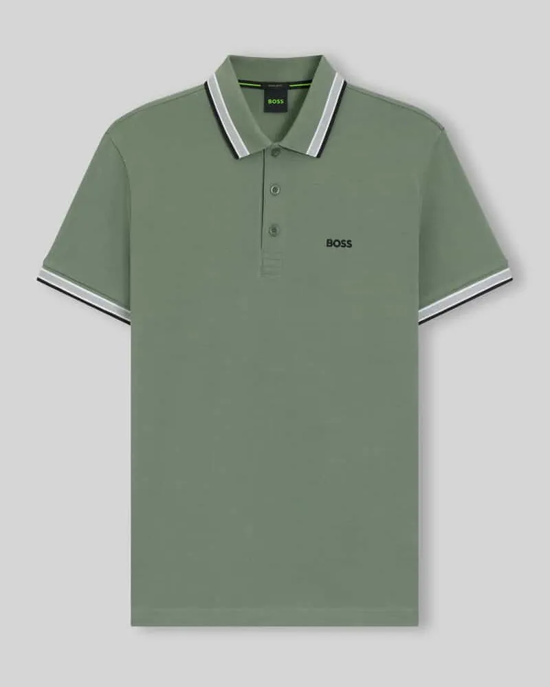 HUGO BOSS Regular Fit Poloshirt aus reiner Baumwolle Modell 'PADDY Oliv