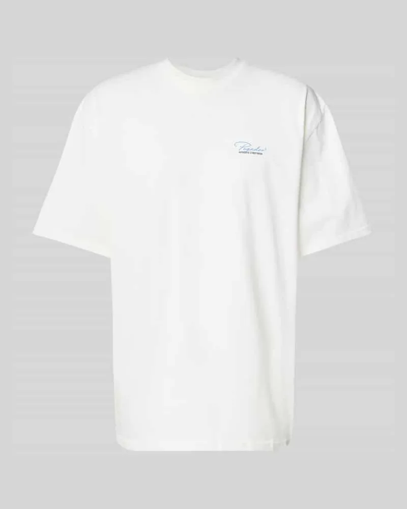 PEGADOR Oversized T-Shirt mit Label-Print Modell 'CARILLO Offwhite