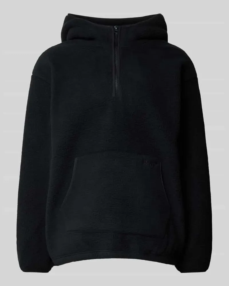 Levi's Fleecehoodie mit kurzer Reißverschlussleiste 