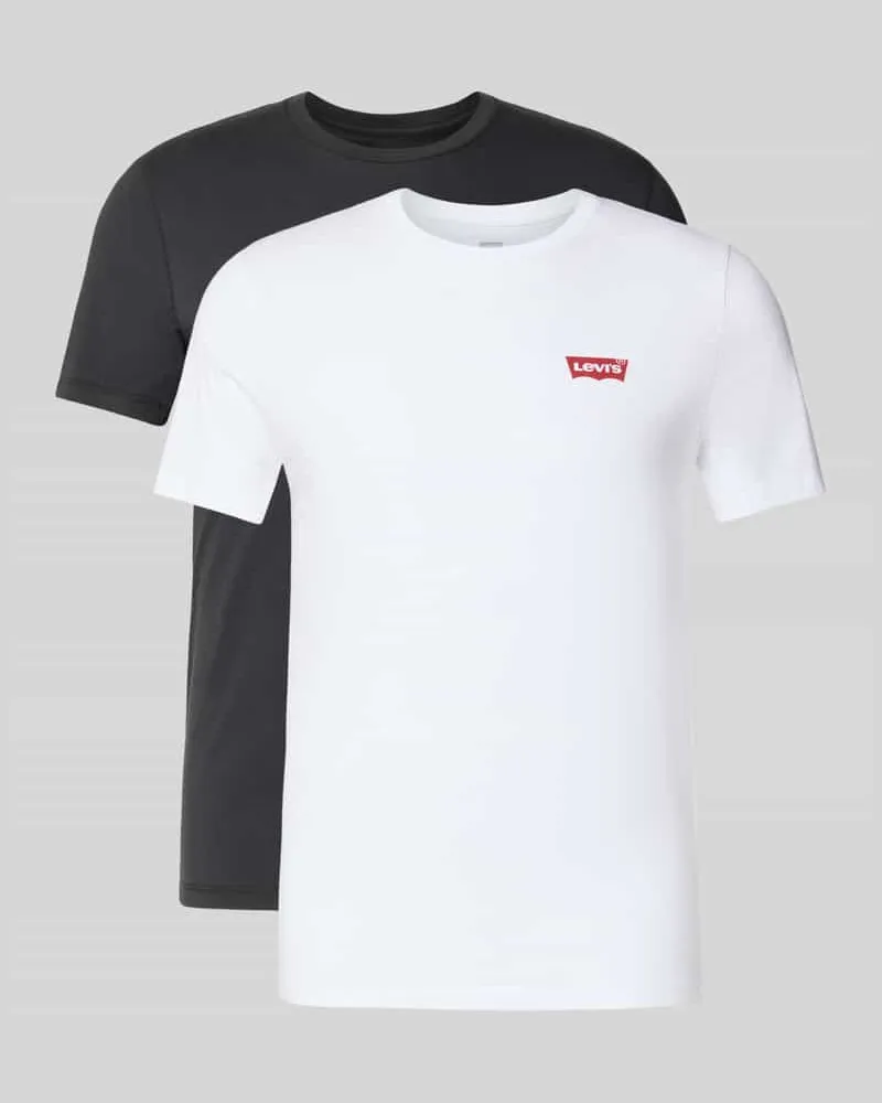 Levi's T-Shirt mit Label-Print im 2er-Pack Black