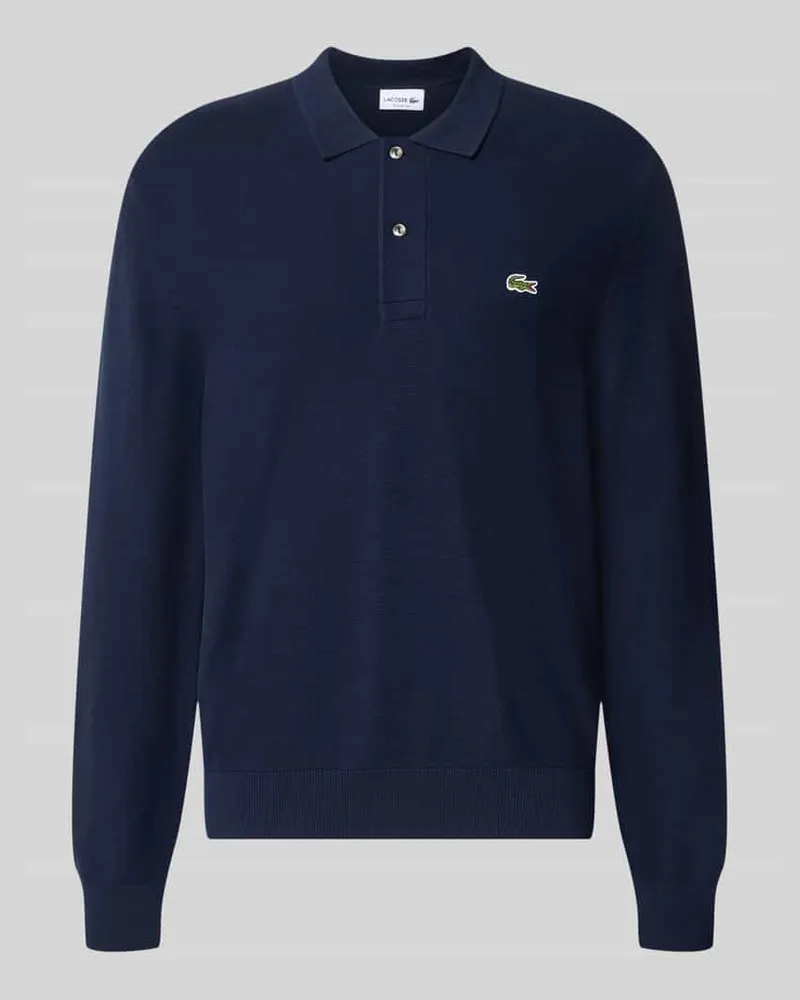 Lacoste Regular Fit Poloshirt aus reiner Baumwolle Dunkelblau