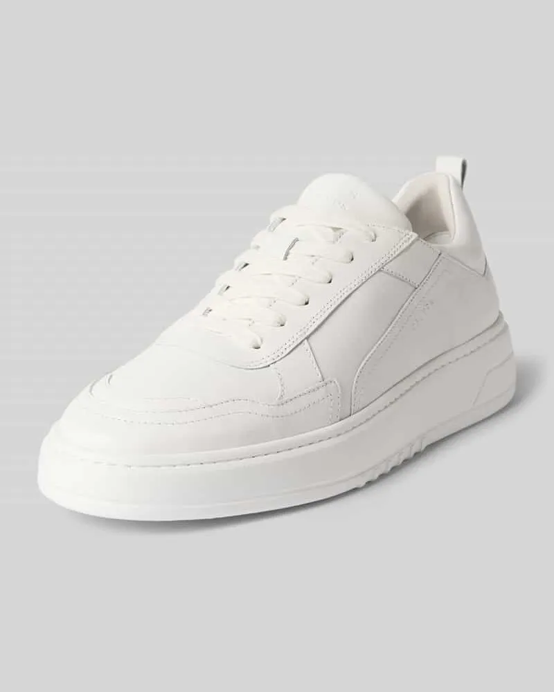 Copenhagen Sneaker aus echtem Leder mit Logo-Detail Weiss
