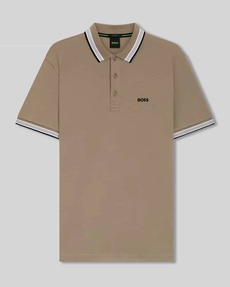 HUGO BOSS Regular Fit Poloshirt aus reiner Baumwolle Modell 'PADDY Khaki