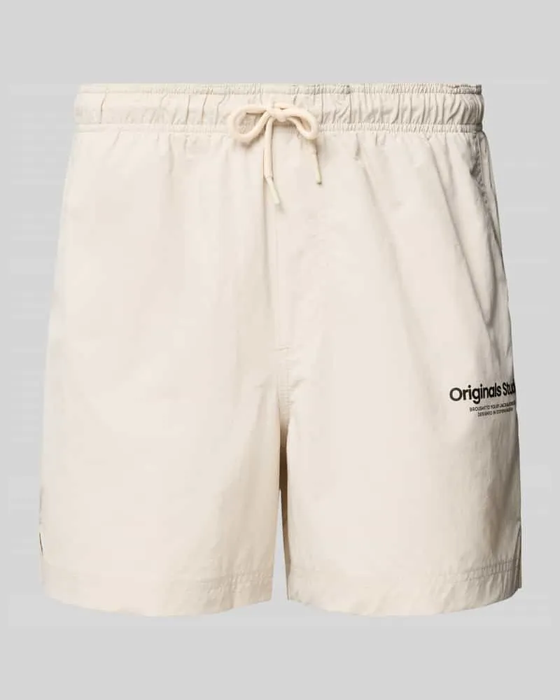 Jack & Jones Badehose mit elastischem Bund Modell 'NAXOS Offwhite