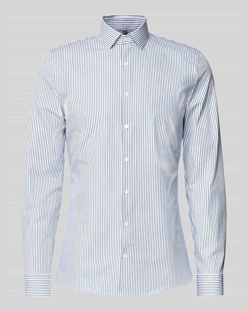 Olymp Slim Fit Freizeithemd mit Kentkragen Modell 'Performance Marine