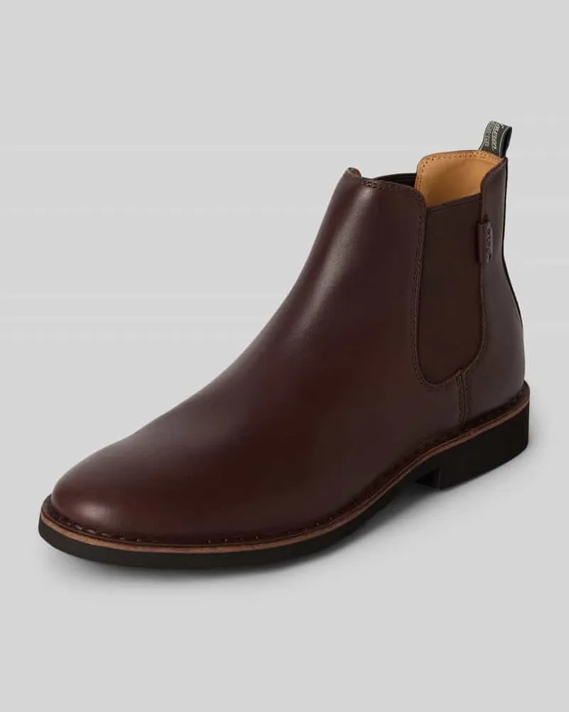 Ralph Lauren Chelsea Boots aus Rindsleder mit Logo-Detail Dunkelbraun