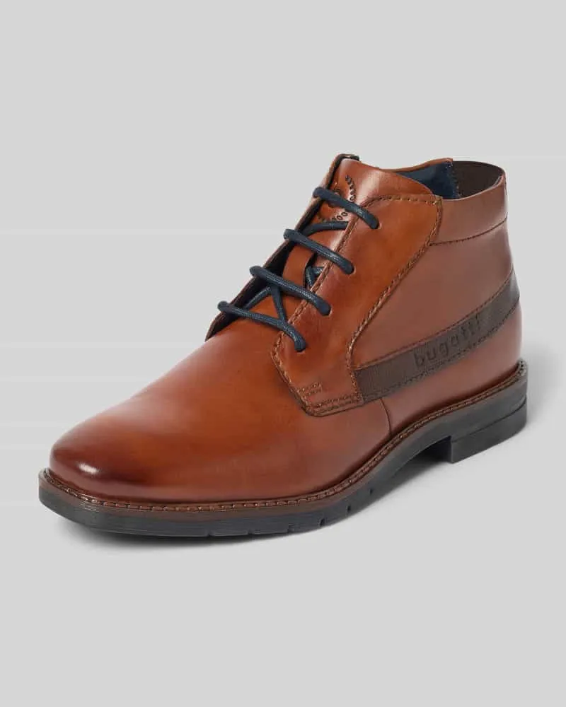Bugatti Schnürschuhe aus echtem Leder Modell 'Mero Cognac