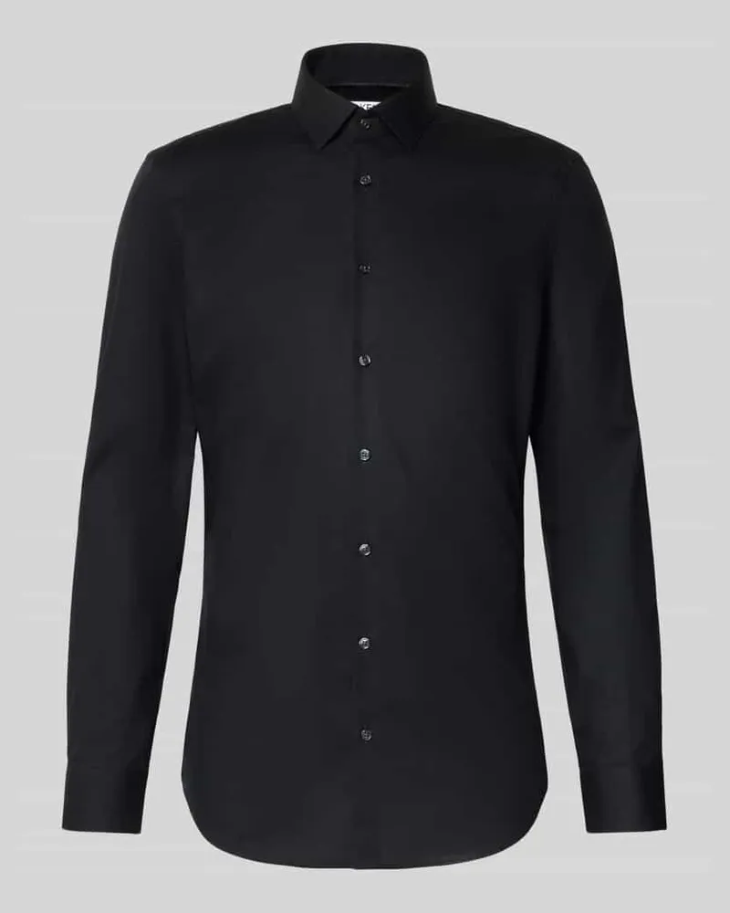 JAKE*S Super Slim Fit Businesshemd aus Popeline 