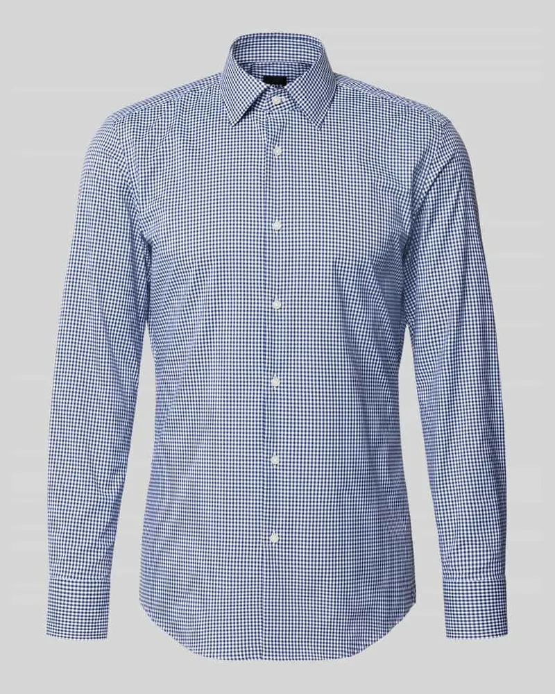 HUGO BOSS Slim Fit Businesshemd mit Kentkragen Modell 'P-HANK-K-261 Marine
