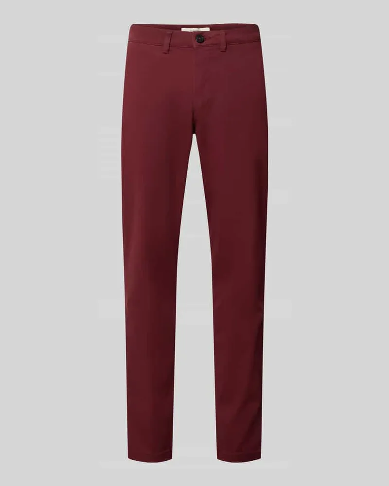 Selected Homme Slim Fit Chino aus Baumwoll-Mix Modell 'GABARDINE Bordeaux