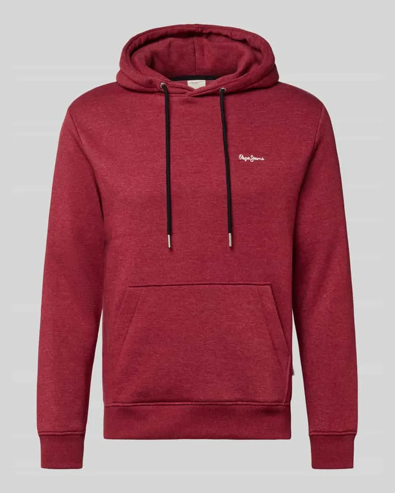 Pepe Jeans Regular Fit Hoodie aus Baumwoll-Mix Modell 'GRIFFIN Rot