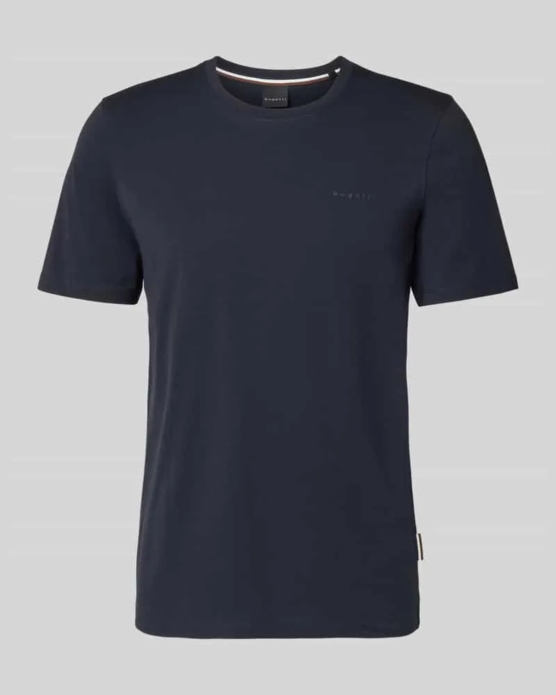 Bugatti T-Shirt mit Label-Detail Marine