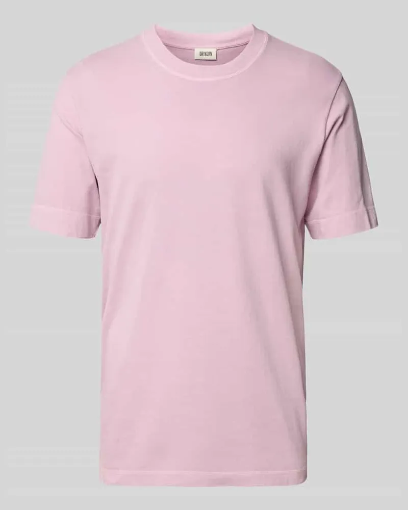 Drykorn T-Shirt mit geripptem Rundhalsausschnitt Modell 'RAPHAEL 