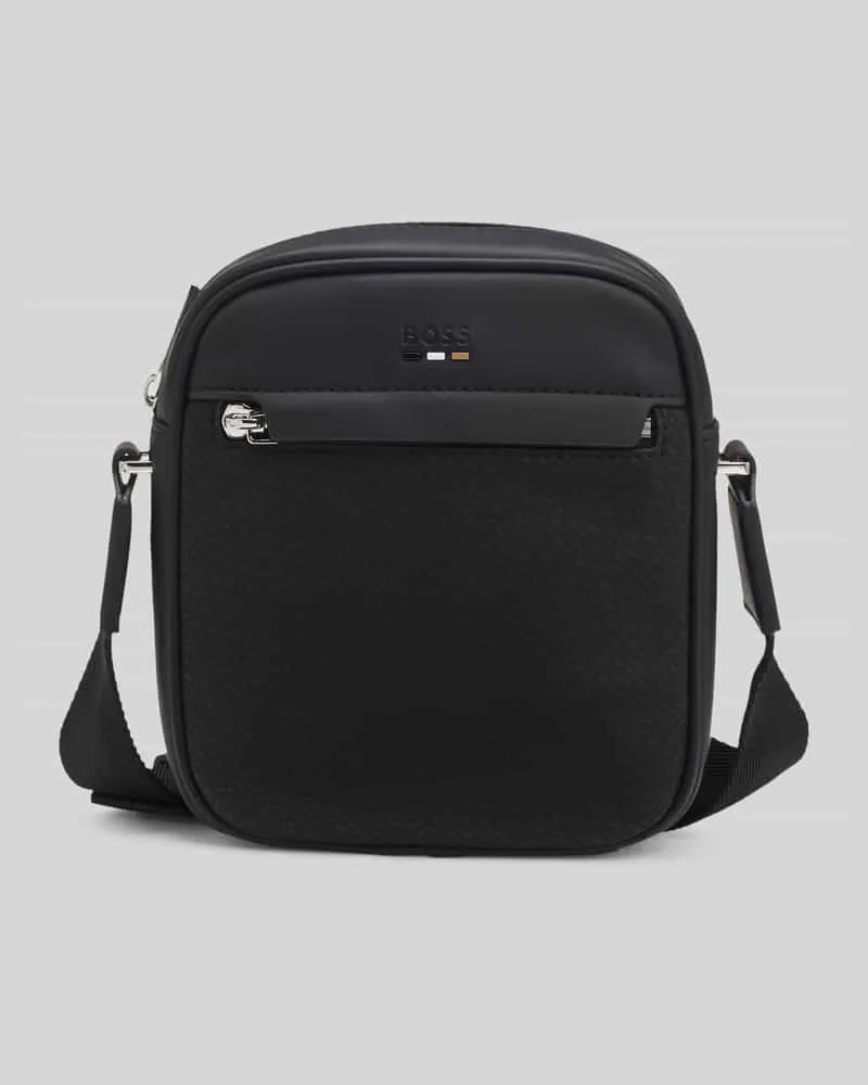 HUGO BOSS Umhängetasche mit Reißverschlüssen Black
