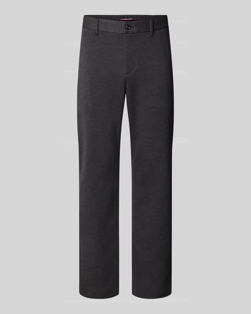 Tommy Hilfiger Relaxed Fit Schmale Hose aus reiner Baumwolle Modell 'HARLEM Mittelgrau