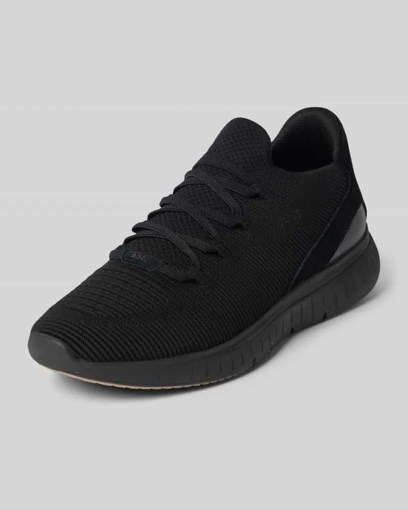 HUGO BOSS Sneaker mit Label-Stitching Black