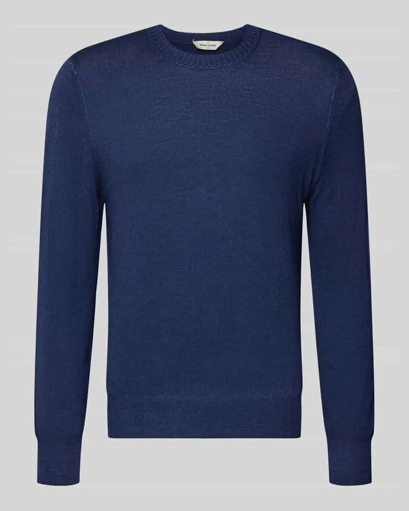 Gran Sasso Strickpullover aus reiner Schurwolle Marine