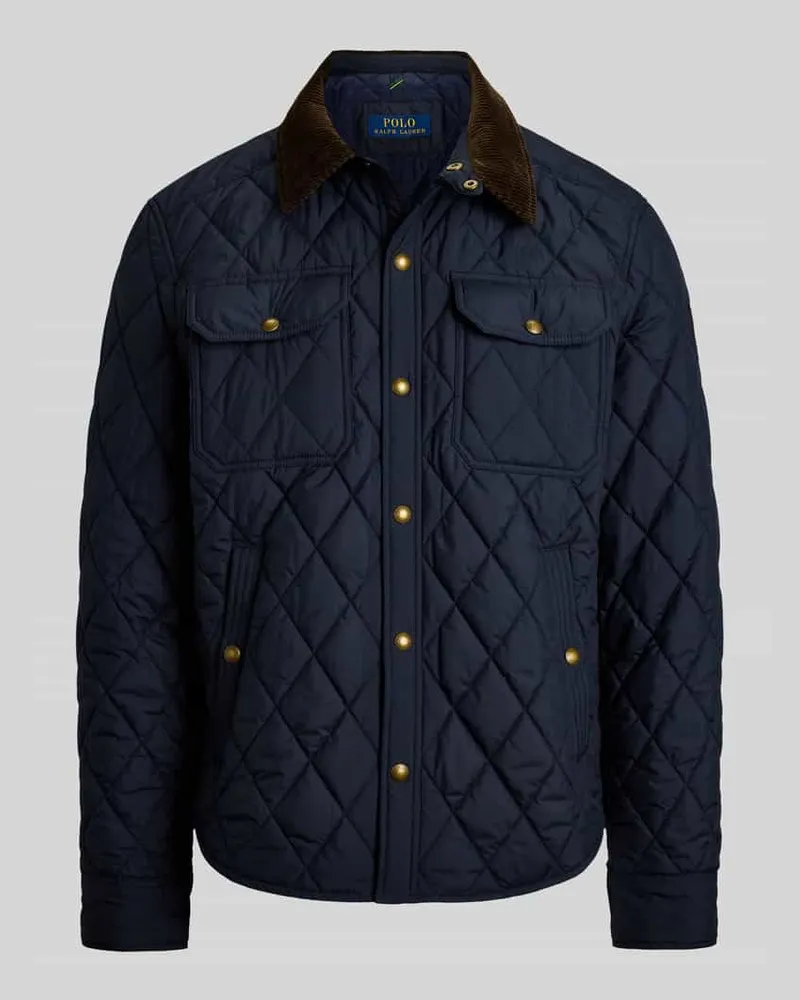 Ralph Lauren Steppjacke mit Cordkragen Marine