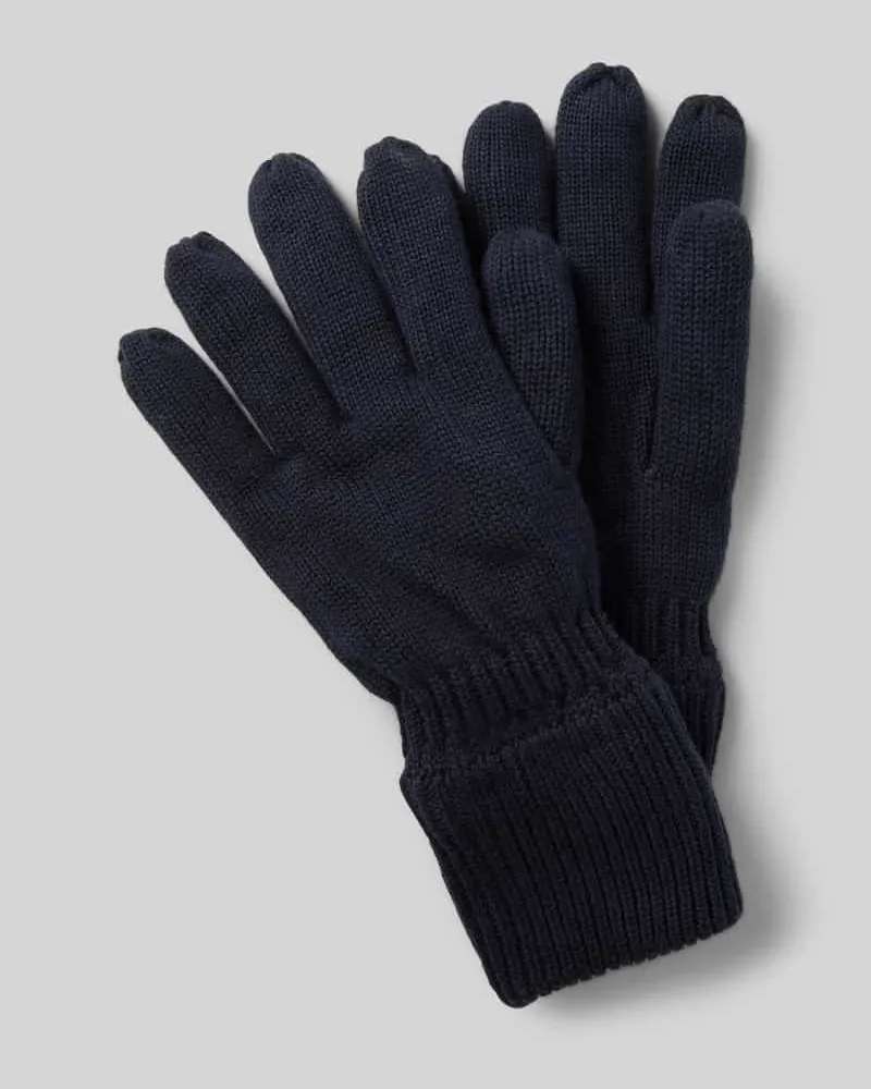 Camel Active Handschuhe mit geripptem Abschluss Marine
