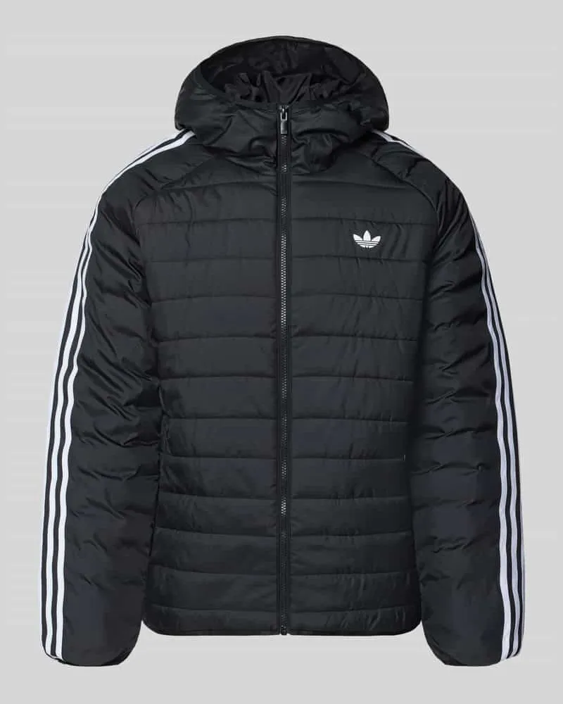 adidas Regular Fit Steppjacke mit Logo-Print Black
