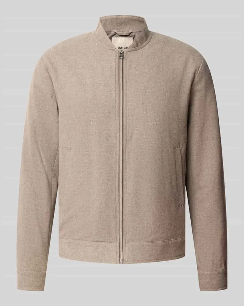 Only & Sons Regular Fit Blouson mit Viskose-Anteil Modell 'MARK Taupe