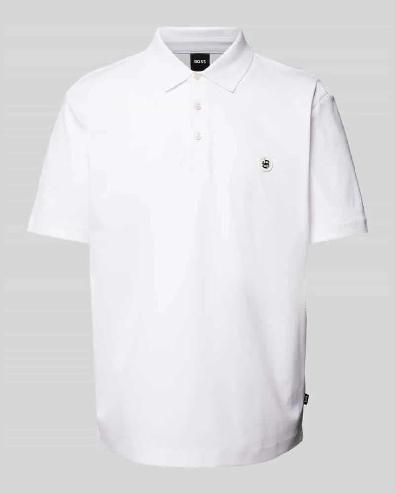 HUGO BOSS Slim Fit Poloshirt mit Label-Patch Modell 'Parris 