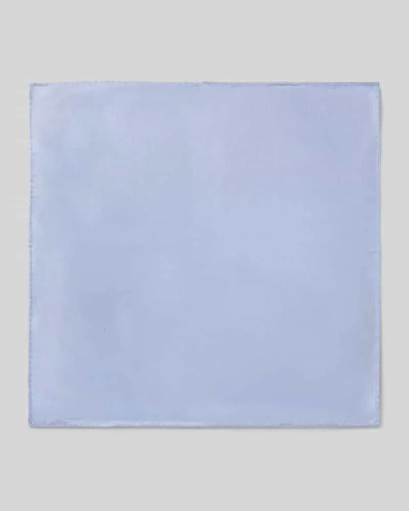 Monti Fein strukturiertes Einstecktuch aus Seide Blau