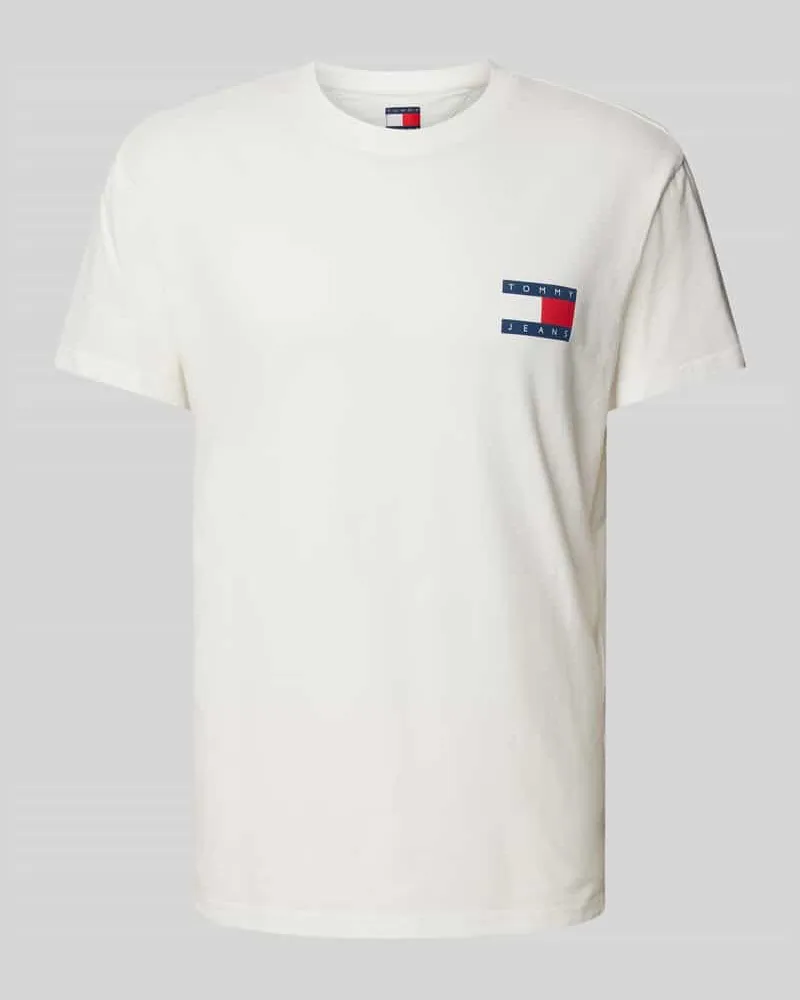 Tommy Hilfiger T-Shirt mit Label-Print Offwhite