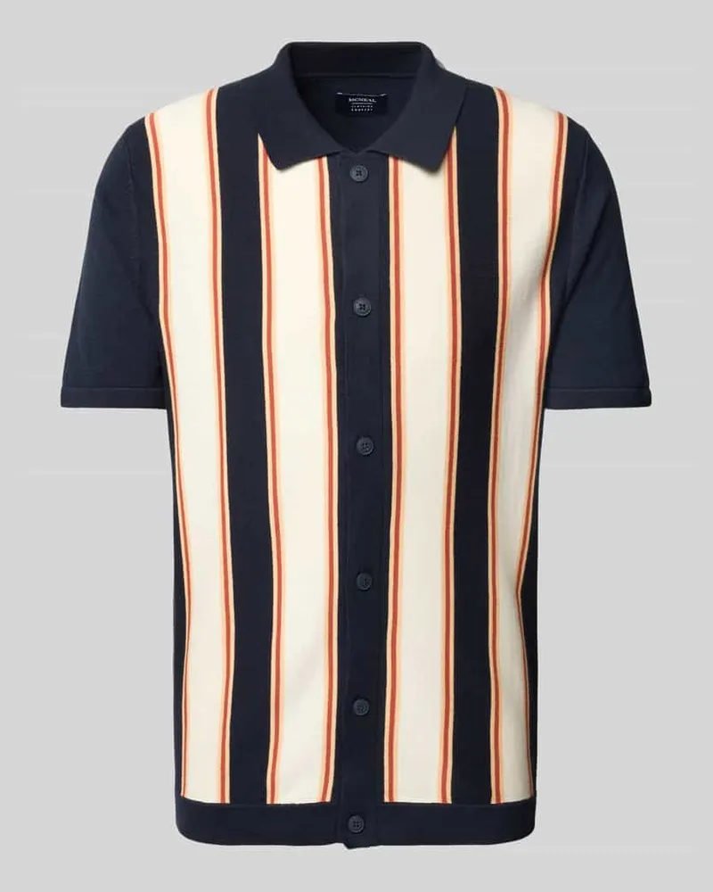 McNeal Regular Fit Freizeithemd mit Polokragen Dunkelblau