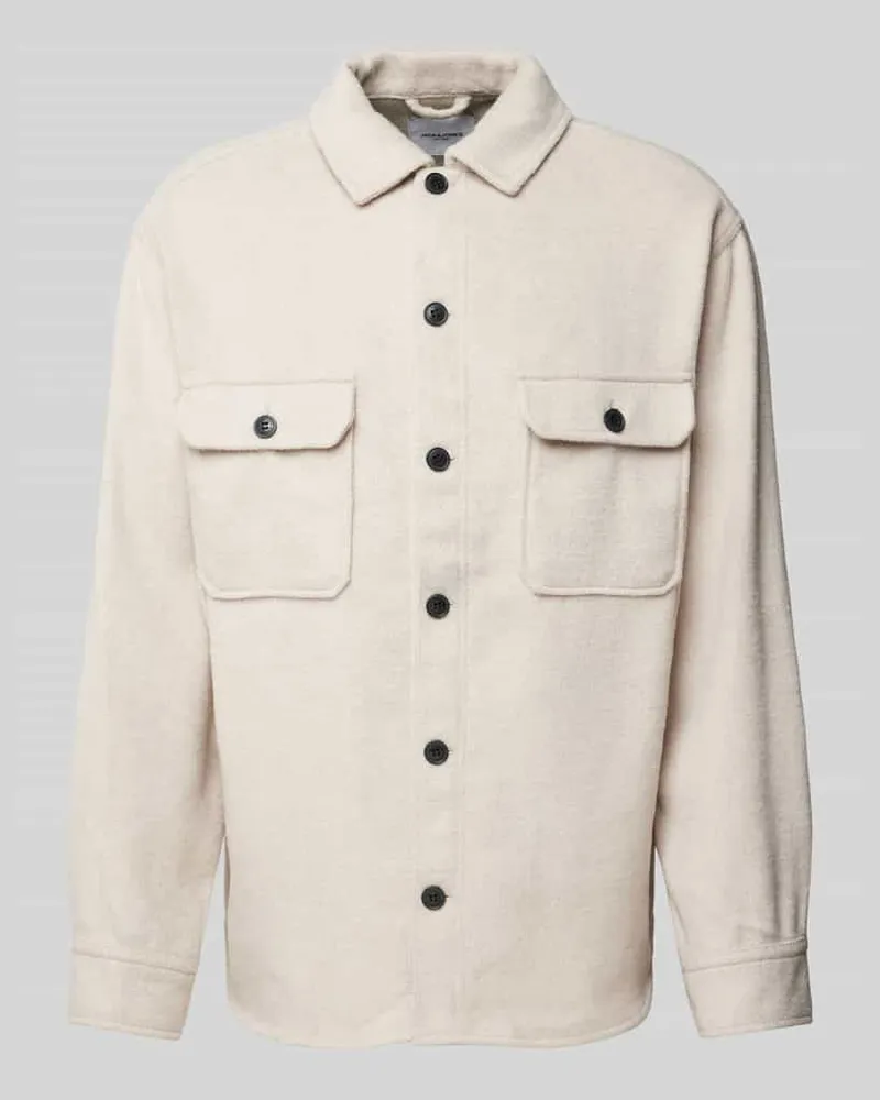 Jack & Jones Slim Fit Hemdjacke mit Kentkragen Modell 'BRADLEY 