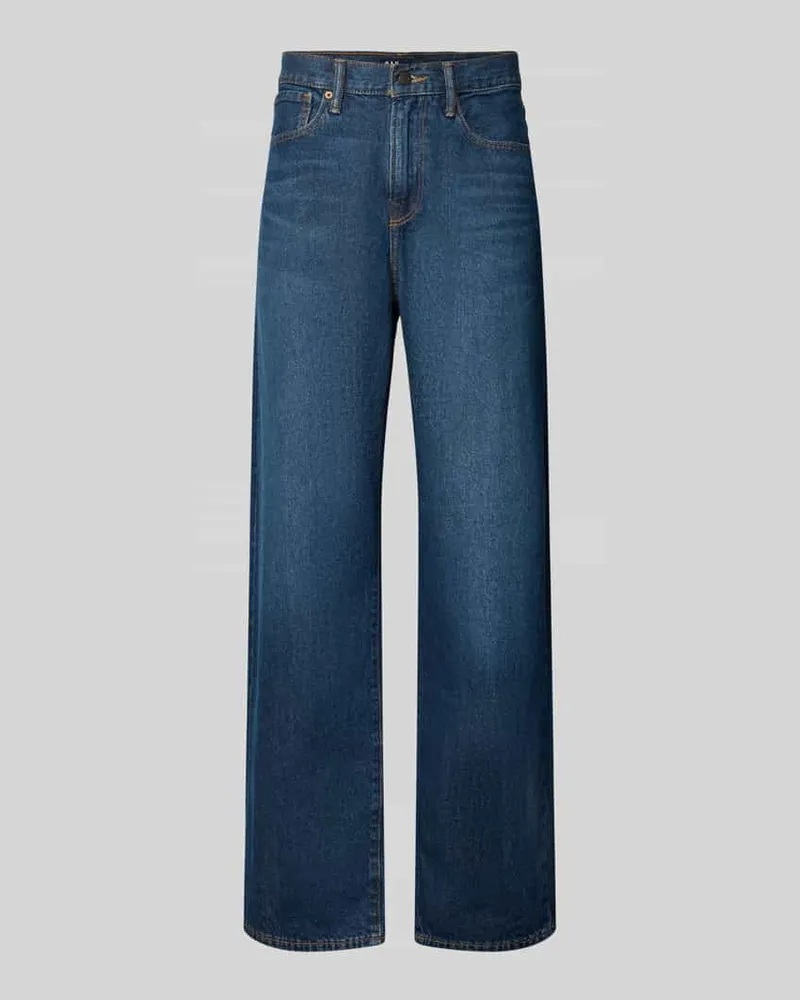 GAP Regular Fit Jeans mit weitem Bein Dunkelblau