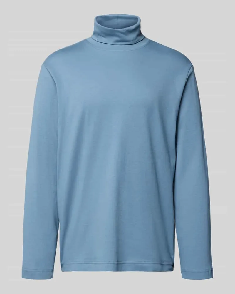 Tom Tailor Regular Fit Rollkragenpullover aus Baumwoll-Mix Jeansblau