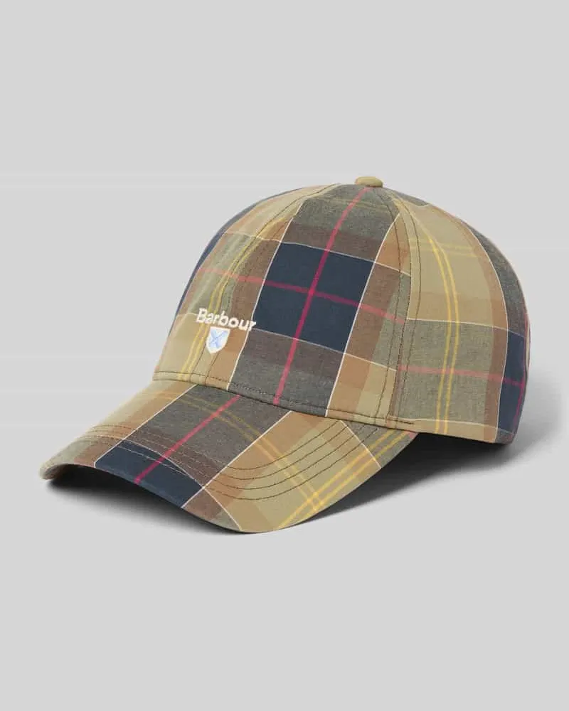 Barbour Basecap aus reiner Baumwolle Oliv