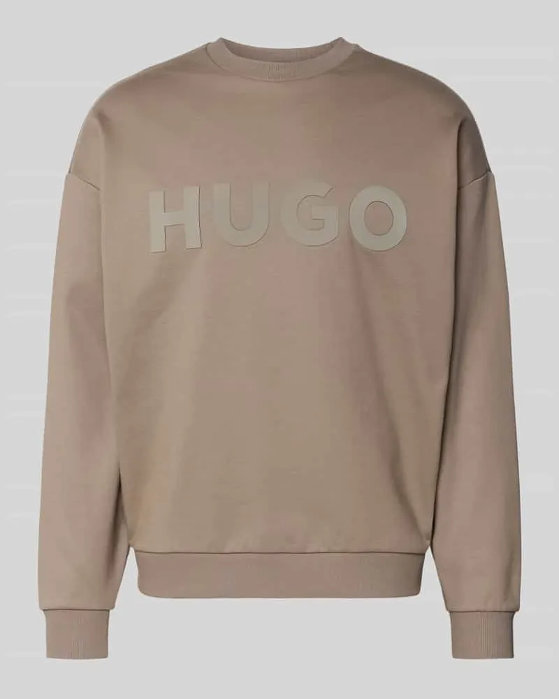 HUGO BOSS Oversized Sweatshirt aus reiner Baumwolle Modell 'DINEX Mittelbraun