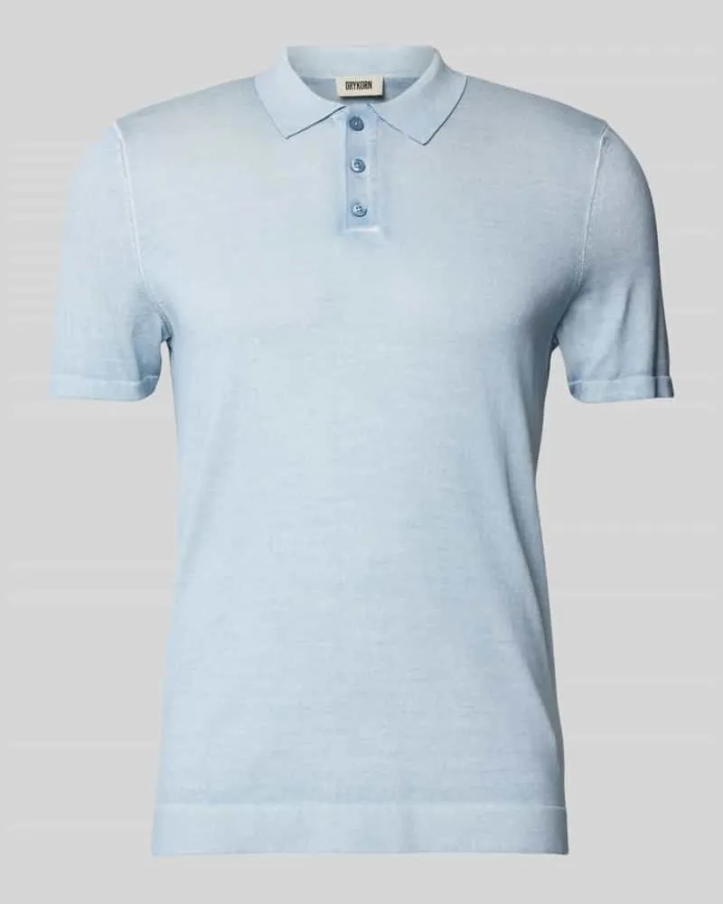 Drykorn Slim Fit Poloshirt mit gerippten Abschlüssen Modell 'TRITON 