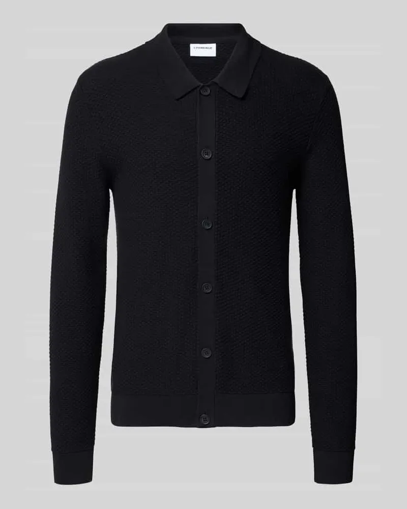Lindbergh Strickjacke mit Knopfleiste Black